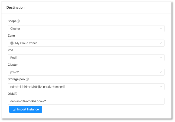 destination cloudstack