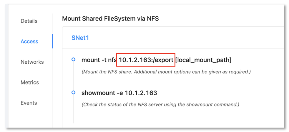 mount shared filesystem